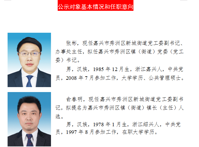 张家港最新干部任命
